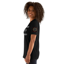 Load image into Gallery viewer, Black Dragon Fighting Society Kumite with arm patches Unisex t-shirt in Choice of colors.
