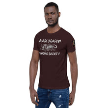 Load image into Gallery viewer, Black Dragon Fighting Society Kumite with arm patches Unisex t-shirt in Choice of colors.
