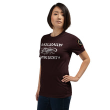 Load image into Gallery viewer, Black Dragon Fighting Society Kumite with arm patches Unisex t-shirt in Choice of colors.
