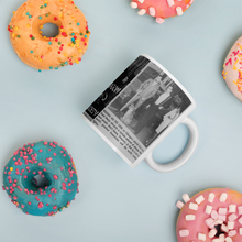 Load image into Gallery viewer, Deadliest Mn Alive is a Hair Dresser News  Headline Count Dante Walking his Lion &amp; Portrait  White glossy mug
