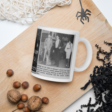 Load image into Gallery viewer, Deadliest Mn Alive is a Hair Dresser News  Headline Count Dante Walking his Lion &amp; Portrait  White glossy mug
