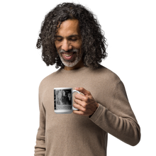 Load image into Gallery viewer, Deadliest Mn Alive is a Hair Dresser News  Headline Count Dante Walking his Lion &amp; Portrait  White glossy mug
