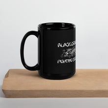 Load image into Gallery viewer, Black Dragon Fighting Society Count Dante &amp; Worlds Deadliest Fighting secrets Black Glossy Mug
